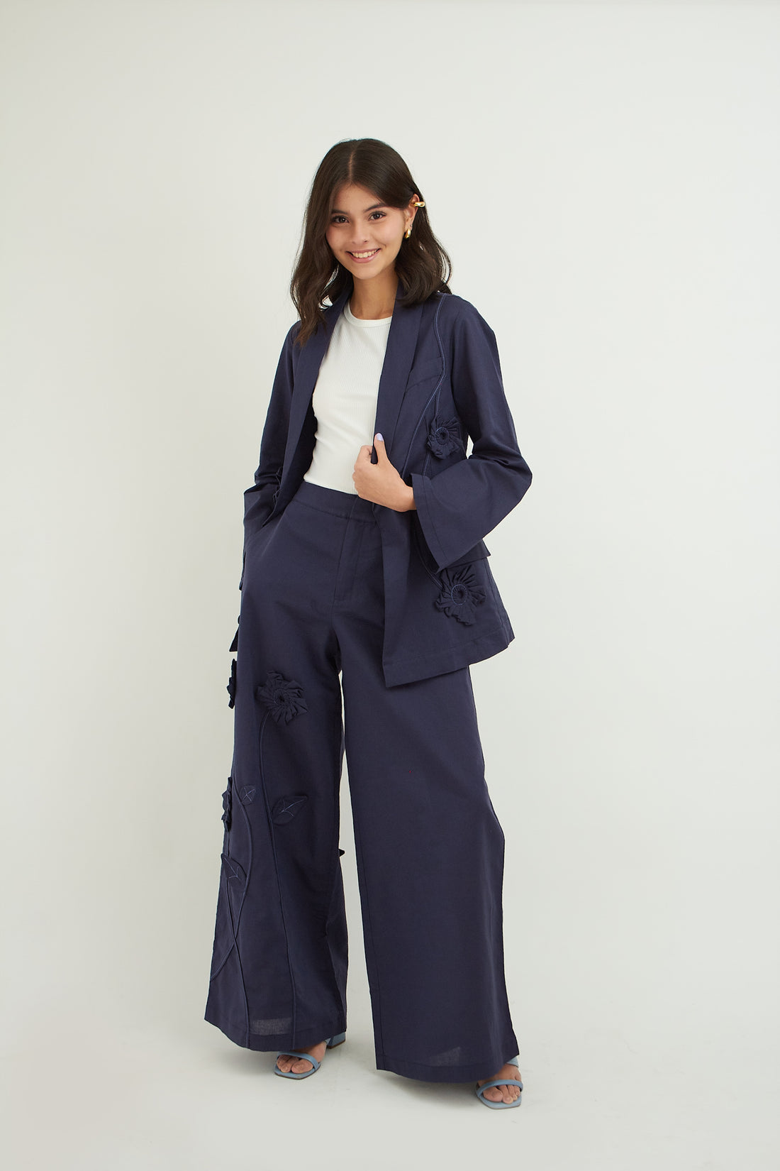 Orchid 3D Linen Blazer