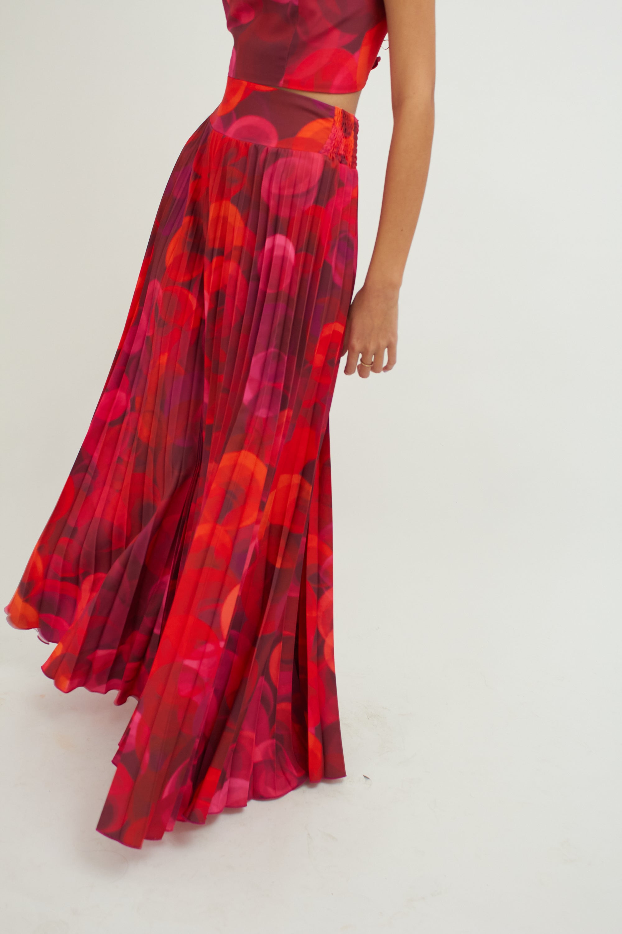 Free Pleated Rhythm of Colors Skirt