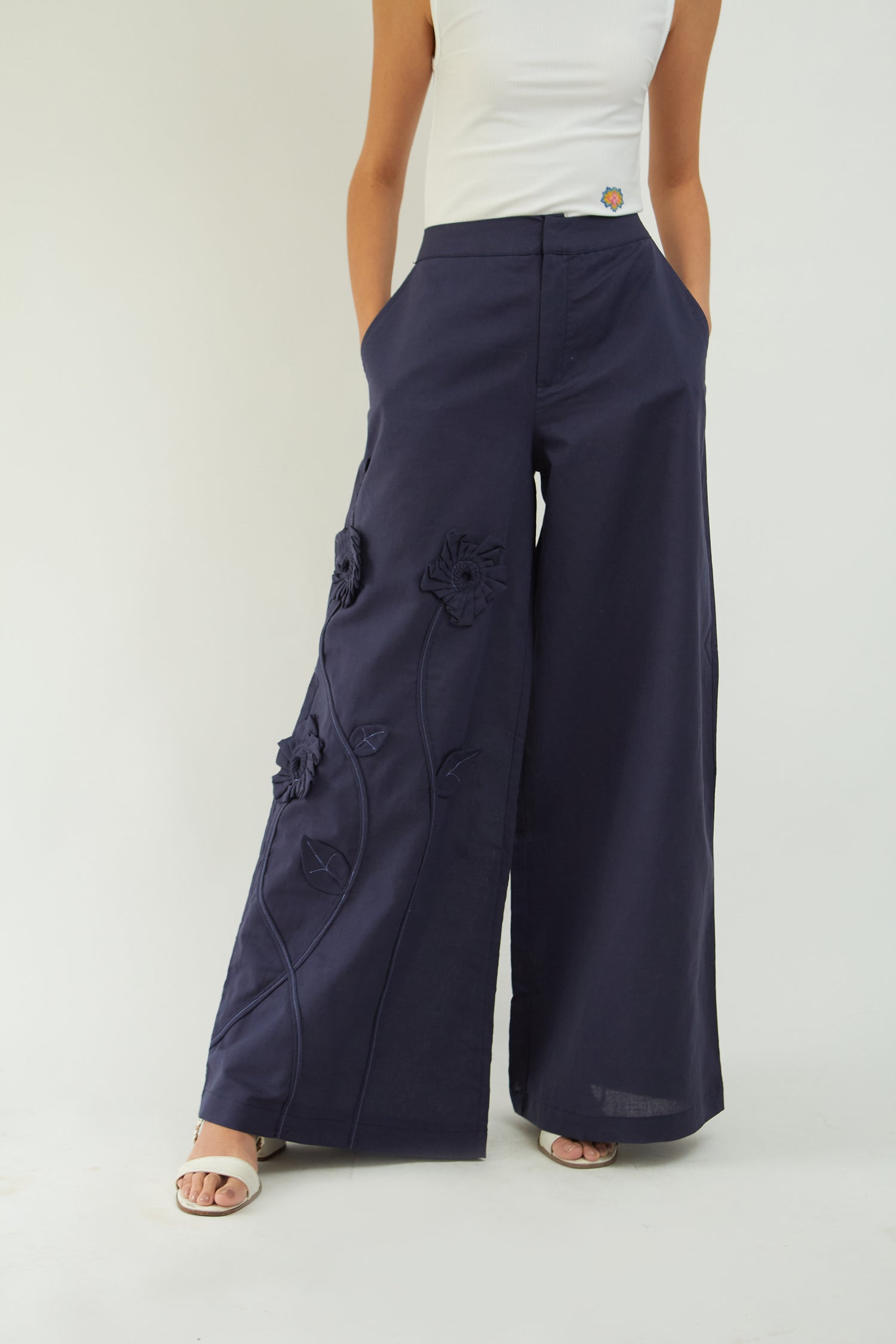 Orchid 3D Linen Pant