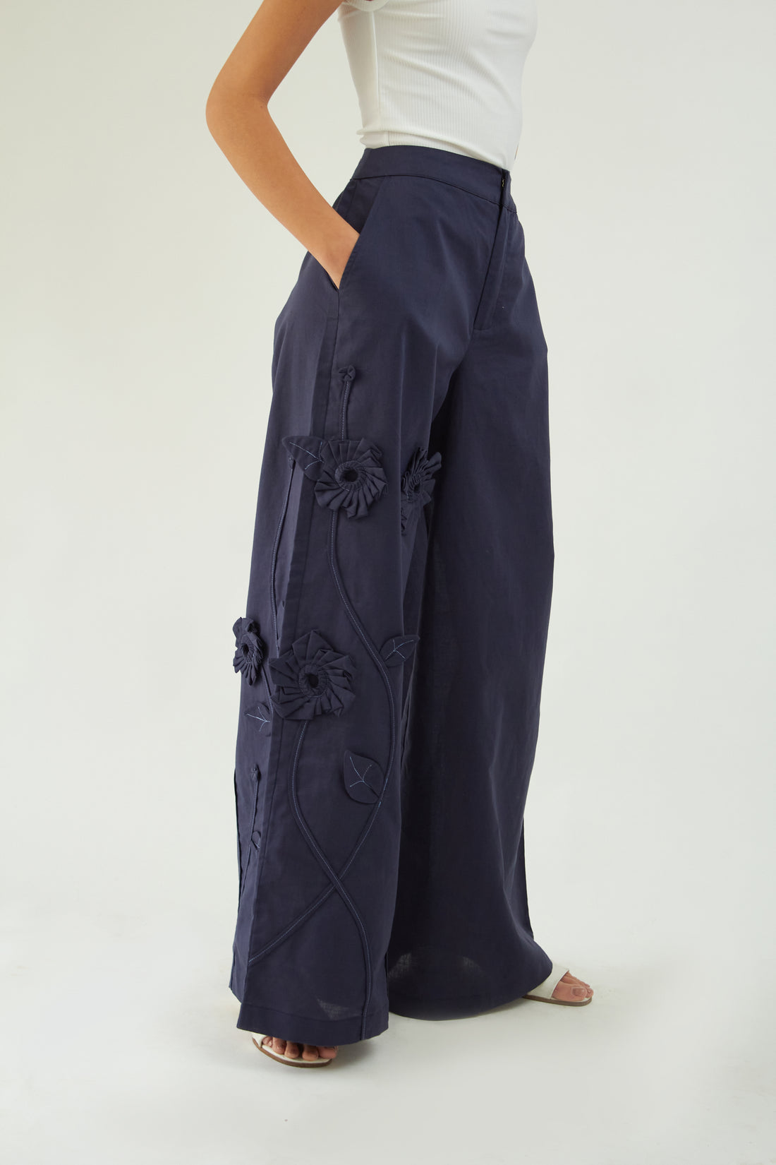 Orchid 3D Linen Pant