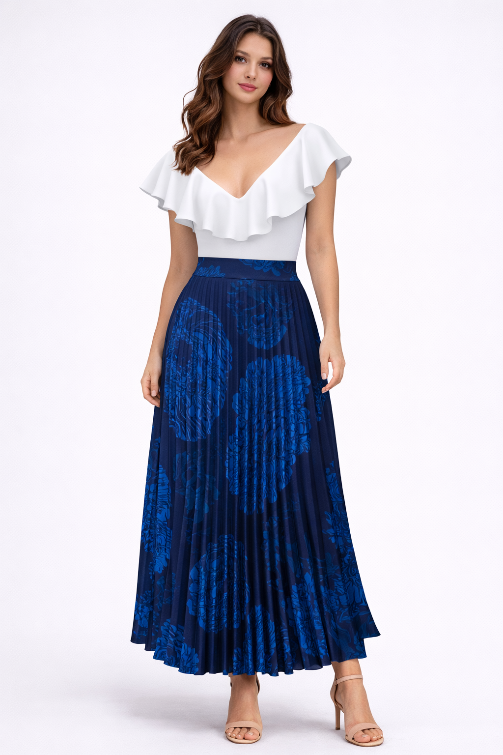 Free Pleated Rhythm of Colors Skirt