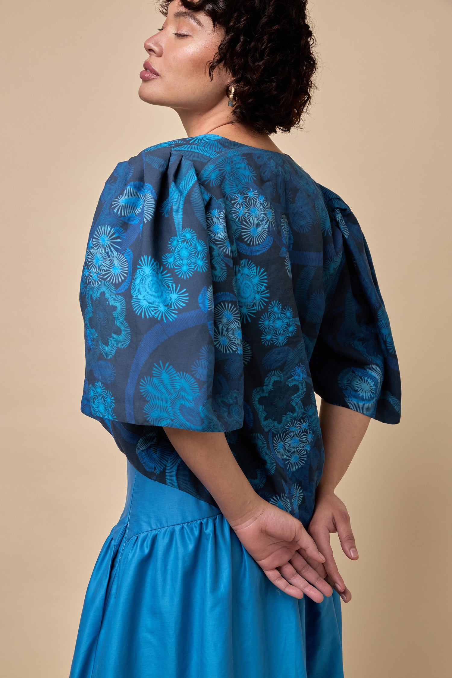 Azure Bloom Blouse