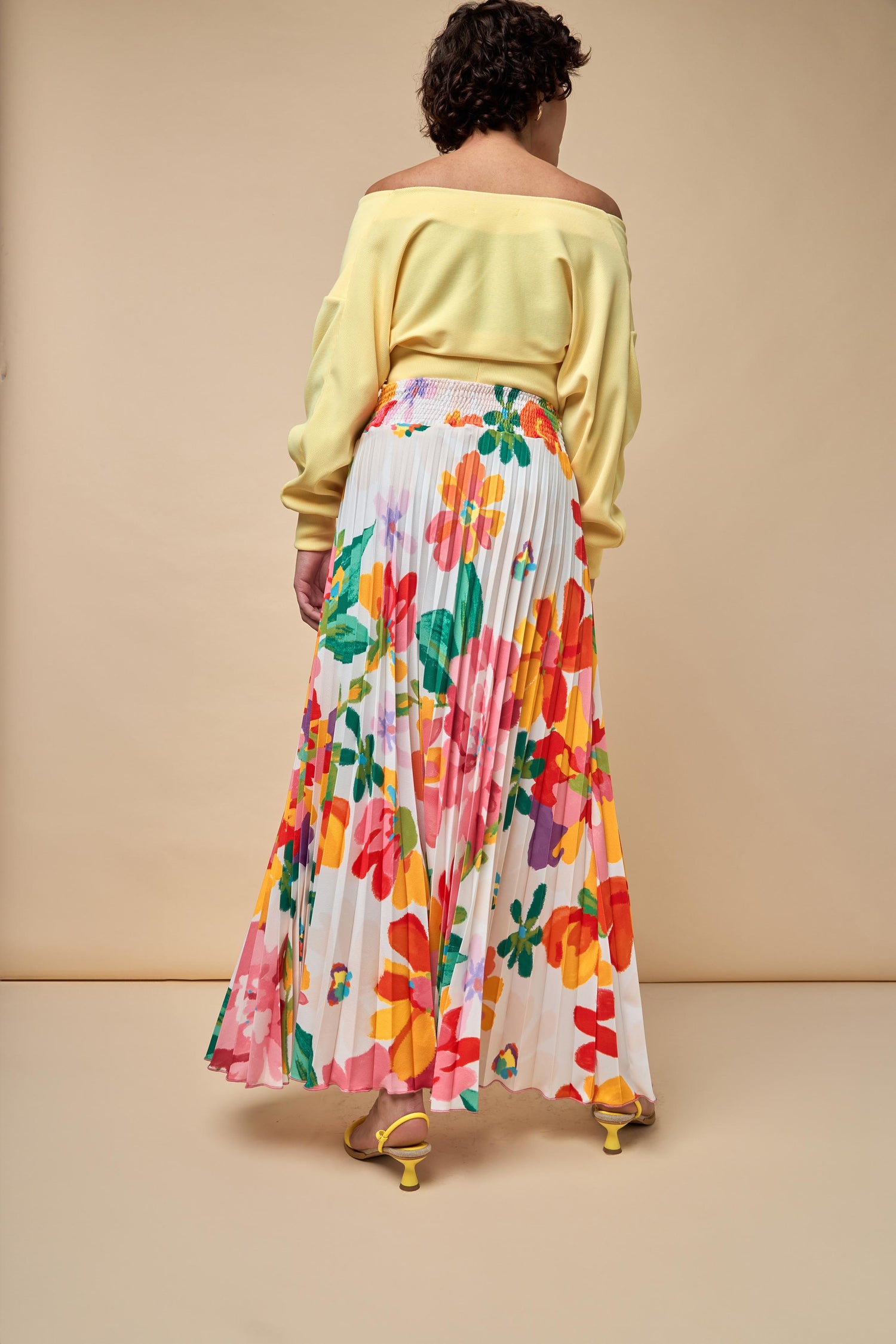 Free Pleated Twill Skirt